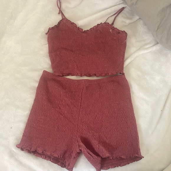 Urban Outfitters Tops Pink Two Piece Set Poshmark